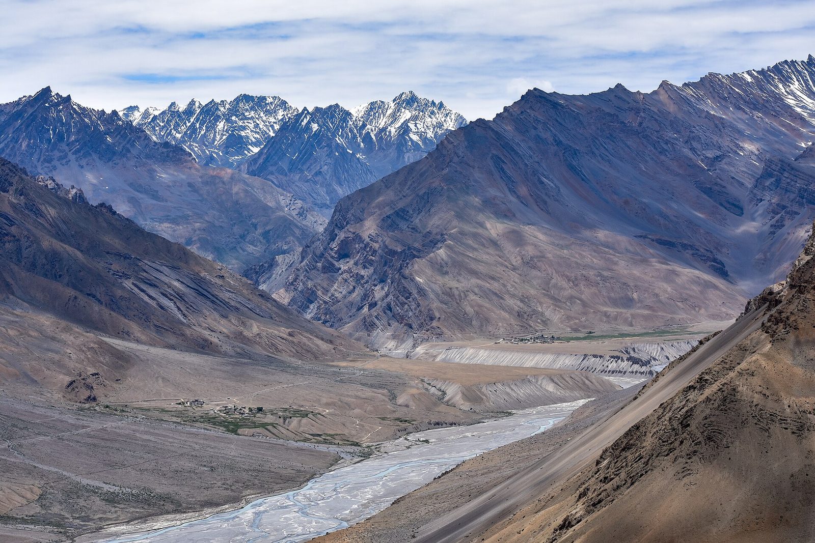 Barren high-altitude ridges of the Spiti Valley